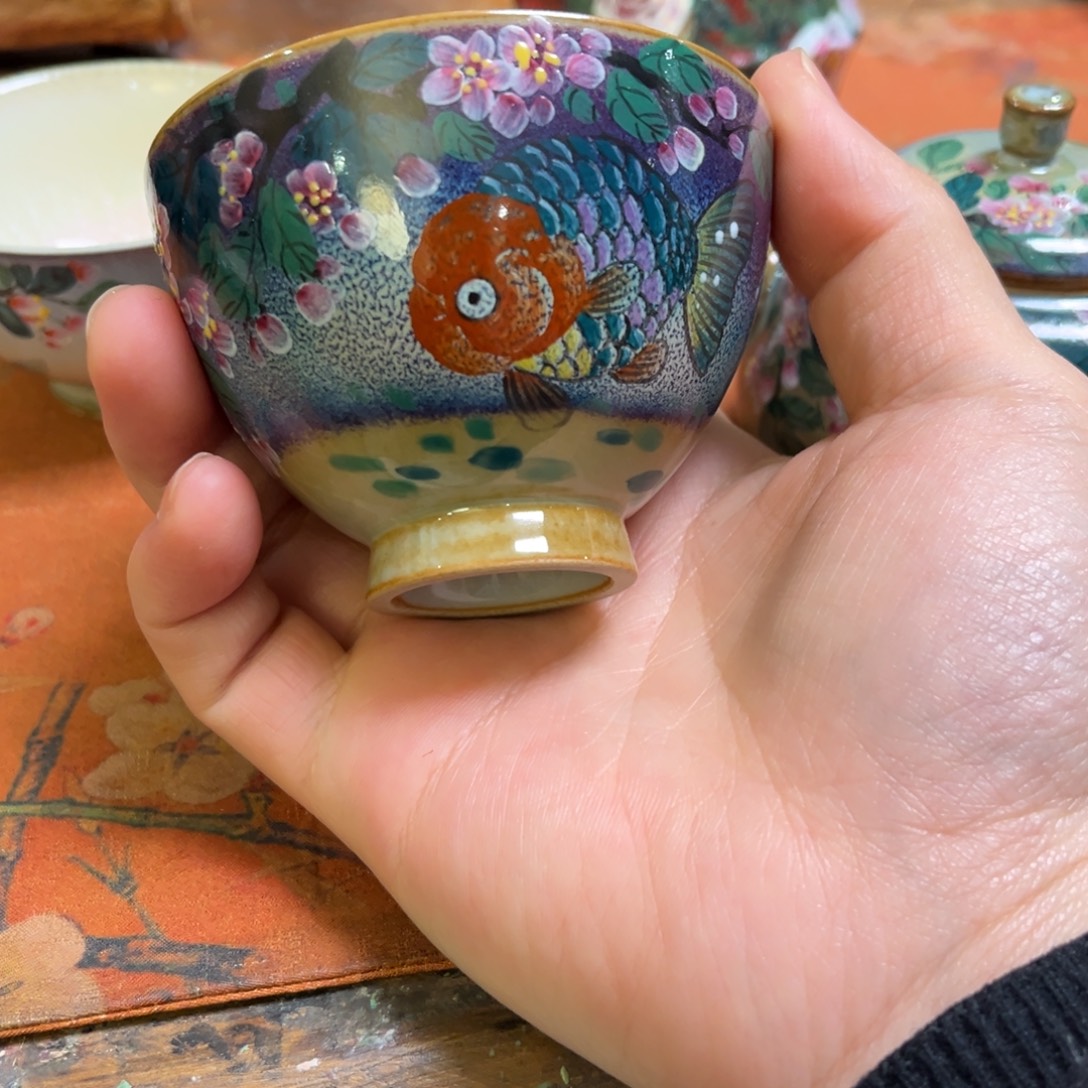 景德镇柴烧手工手绘陶瓷