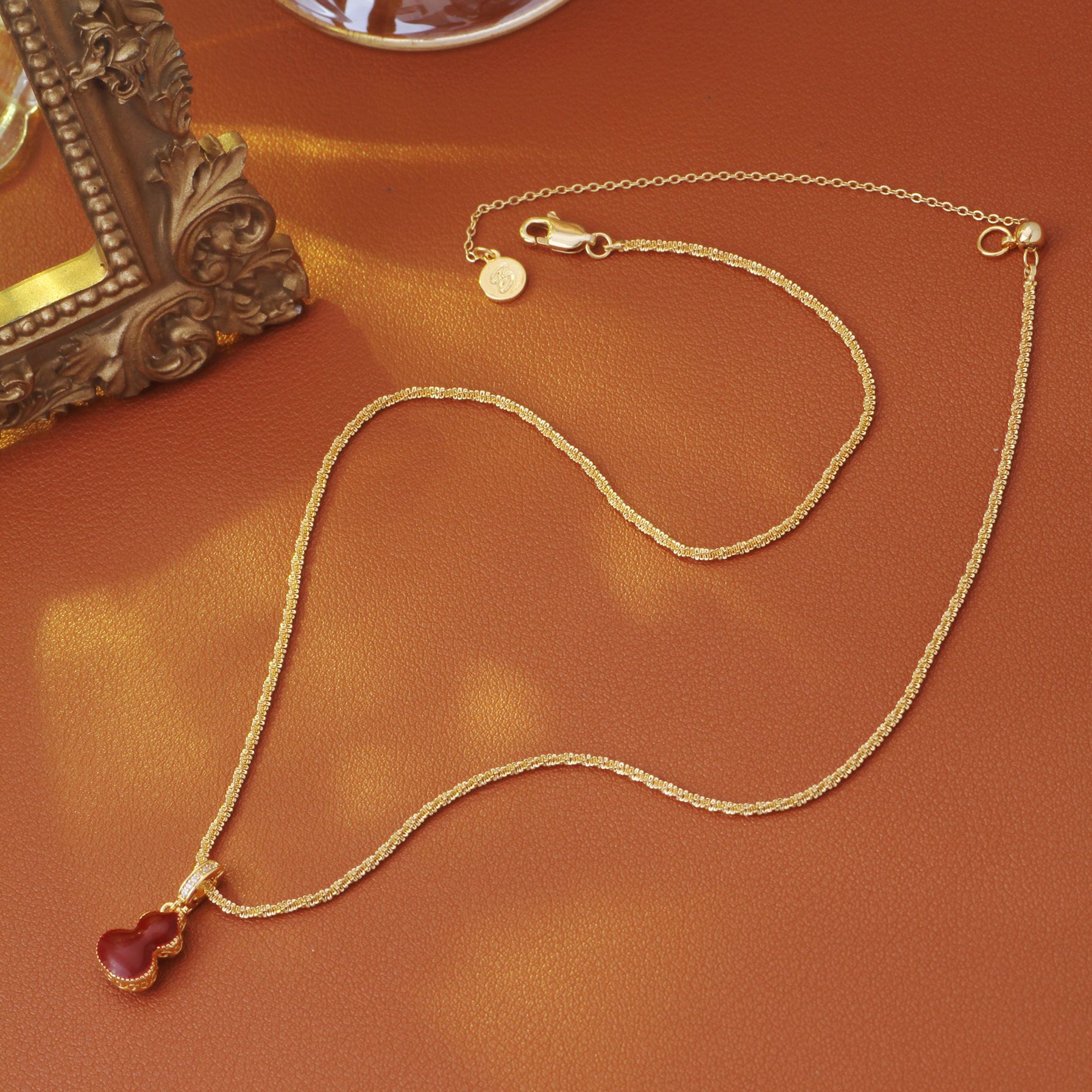 铜合金项链 56223新春爆款*双面葫芦项链