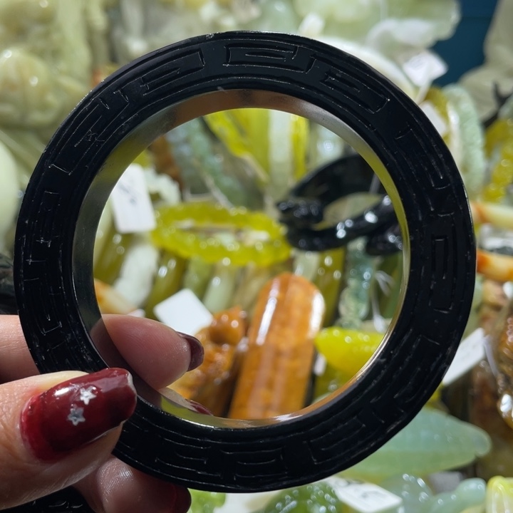 岫玉未镶嵌手镯59.60