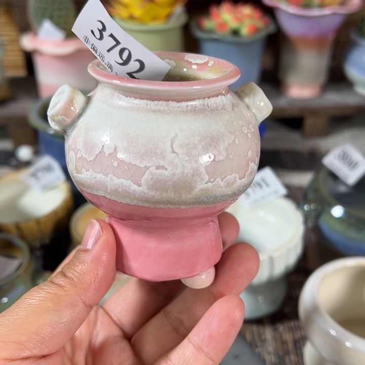 口4高7 手工花盆满30包邮