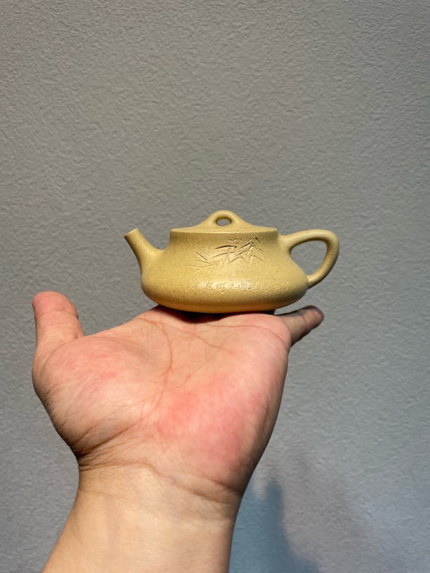 全手工原矿本山绿泥础瓢壶约130cc