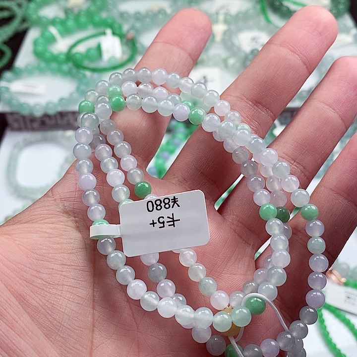 未镶嵌翡翠手链卡5+