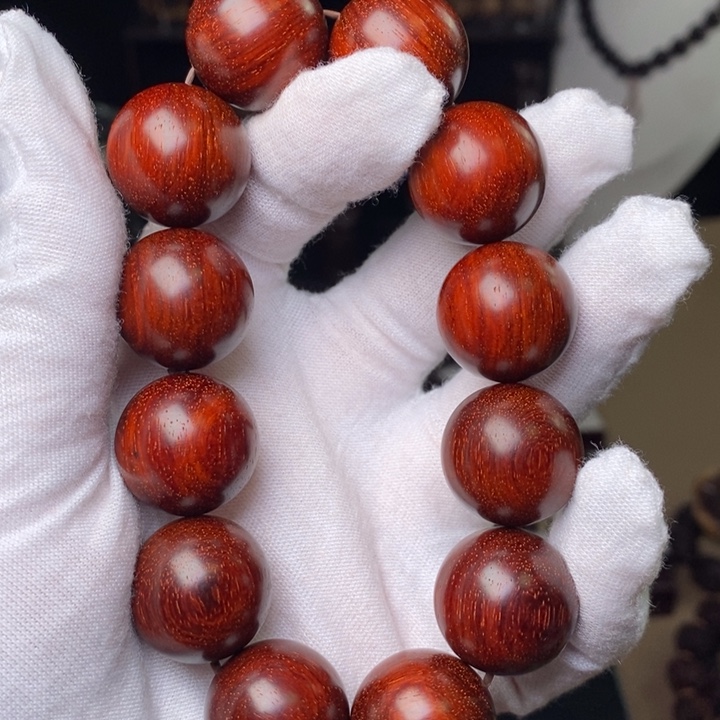 手串/手链小叶紫檀原汁原味2.0cm 二膘特价 60-61g