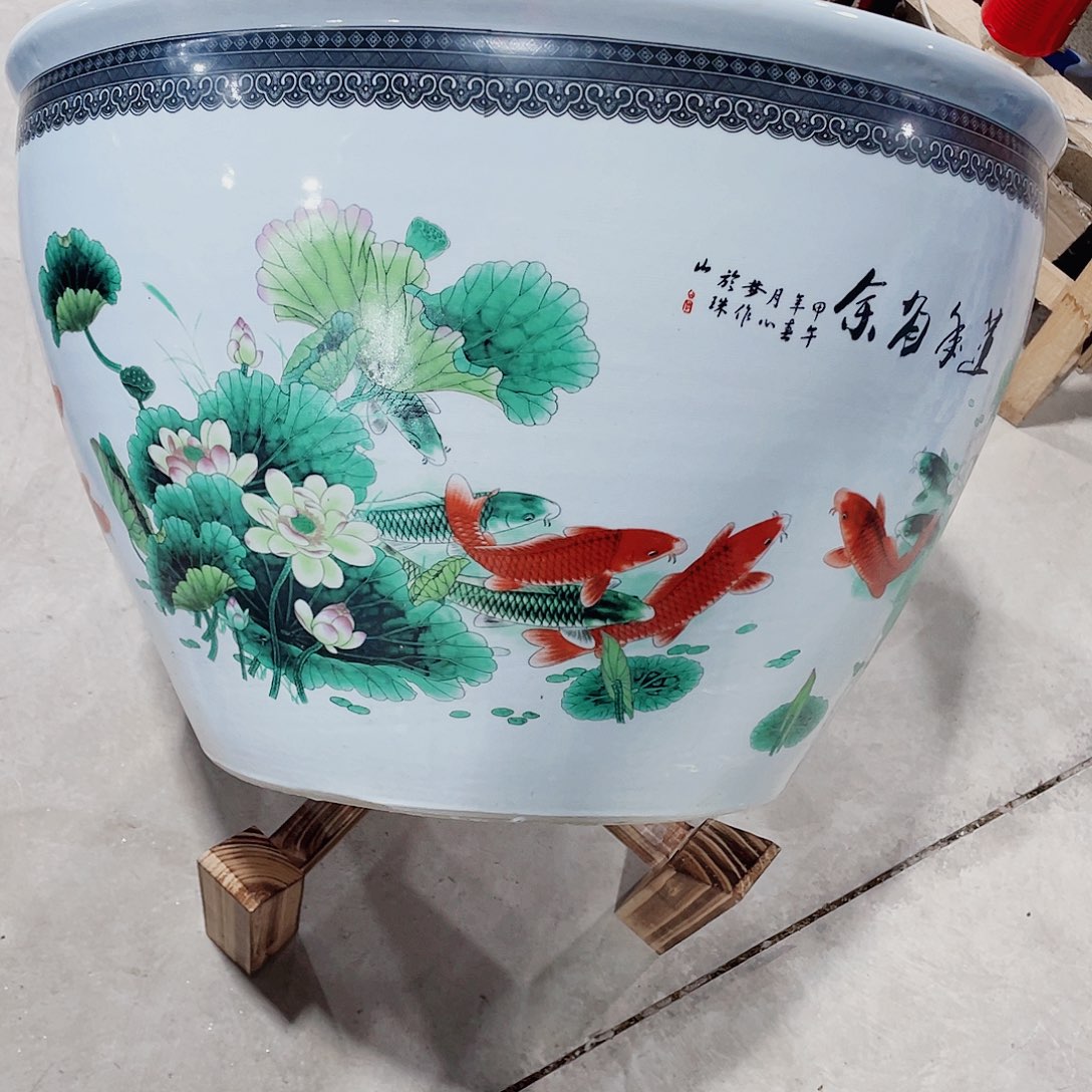 陶景德镇陶瓷鱼缸