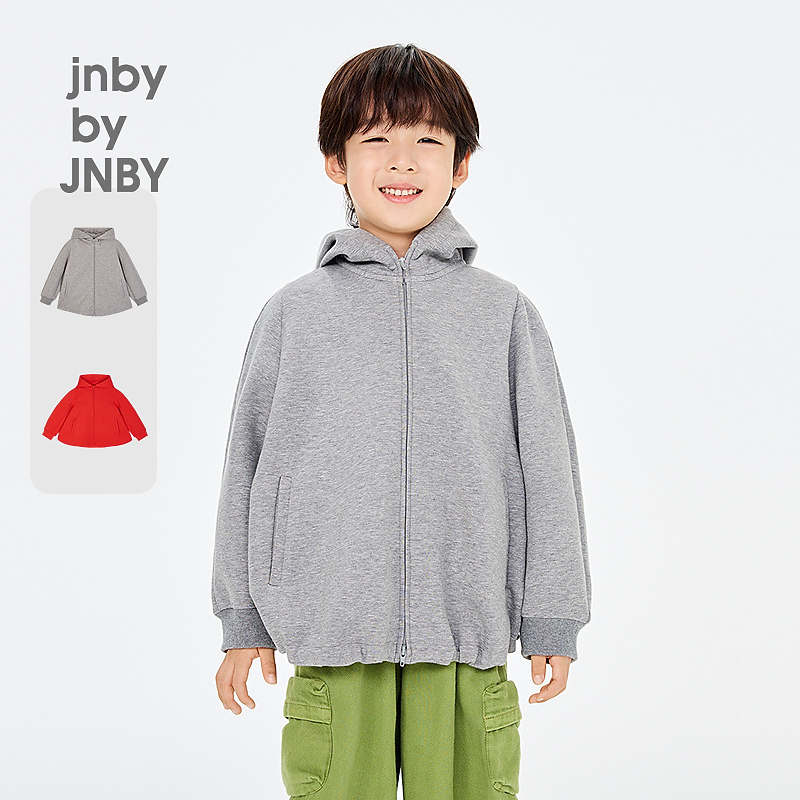 新款江南布衣童装连帽开襟卫衣26春男女童1Q1412450