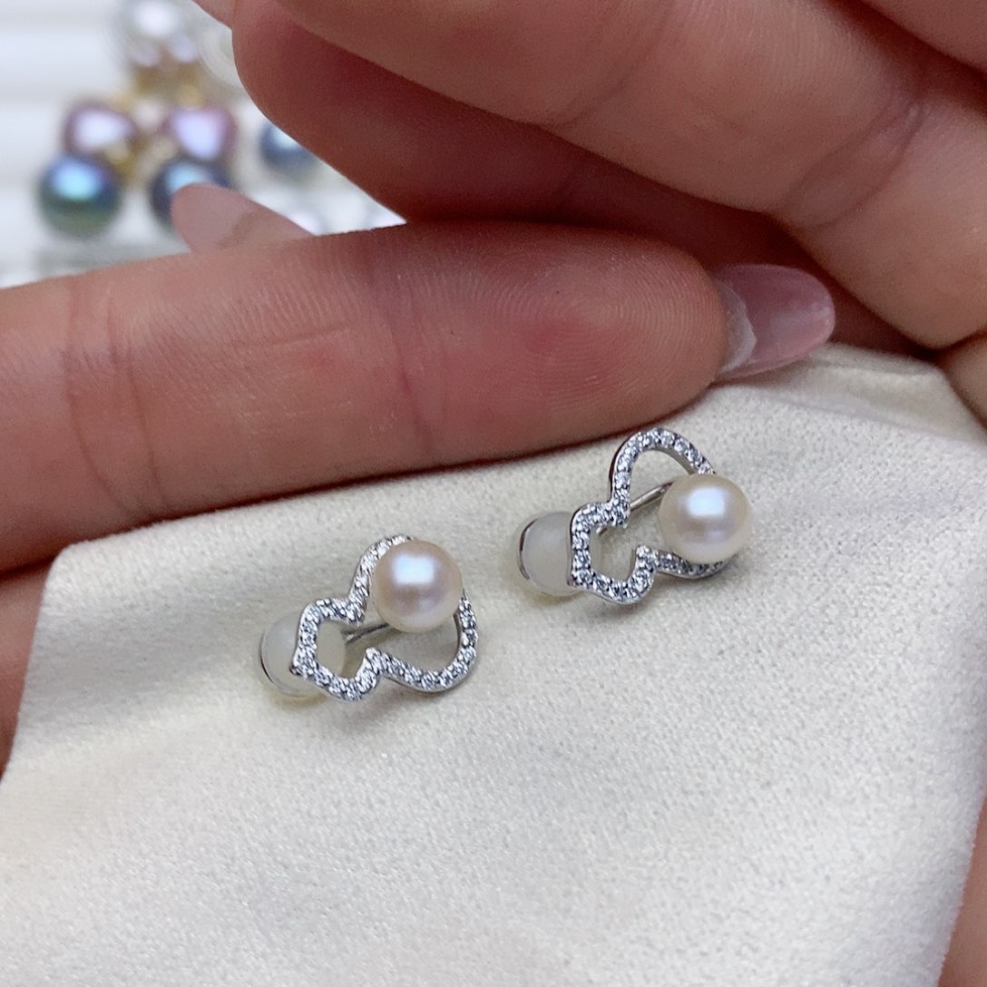 【闪购商品】淡水珍珠耳饰未镶嵌耳夹