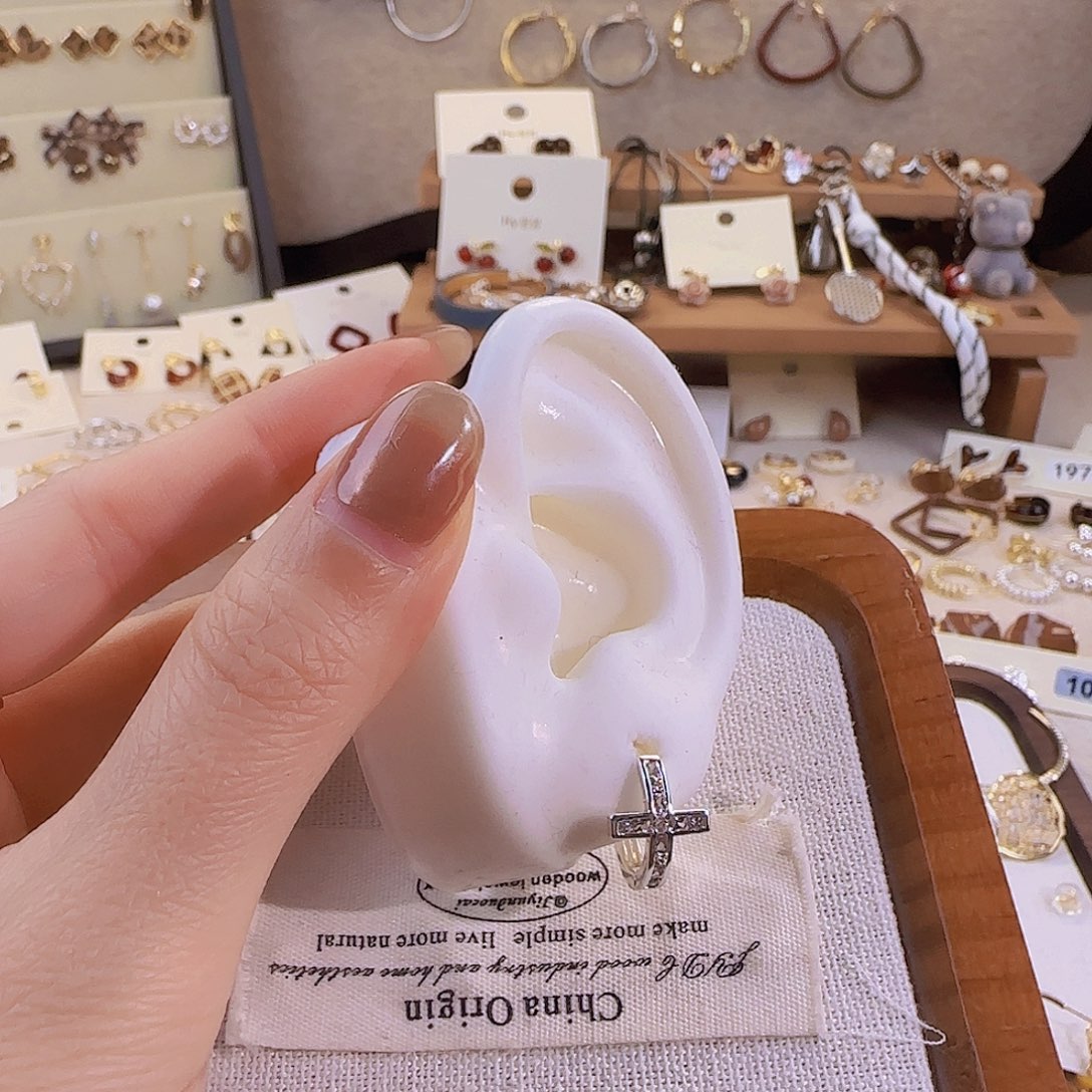 仿珍珠铜合金925银耳扣