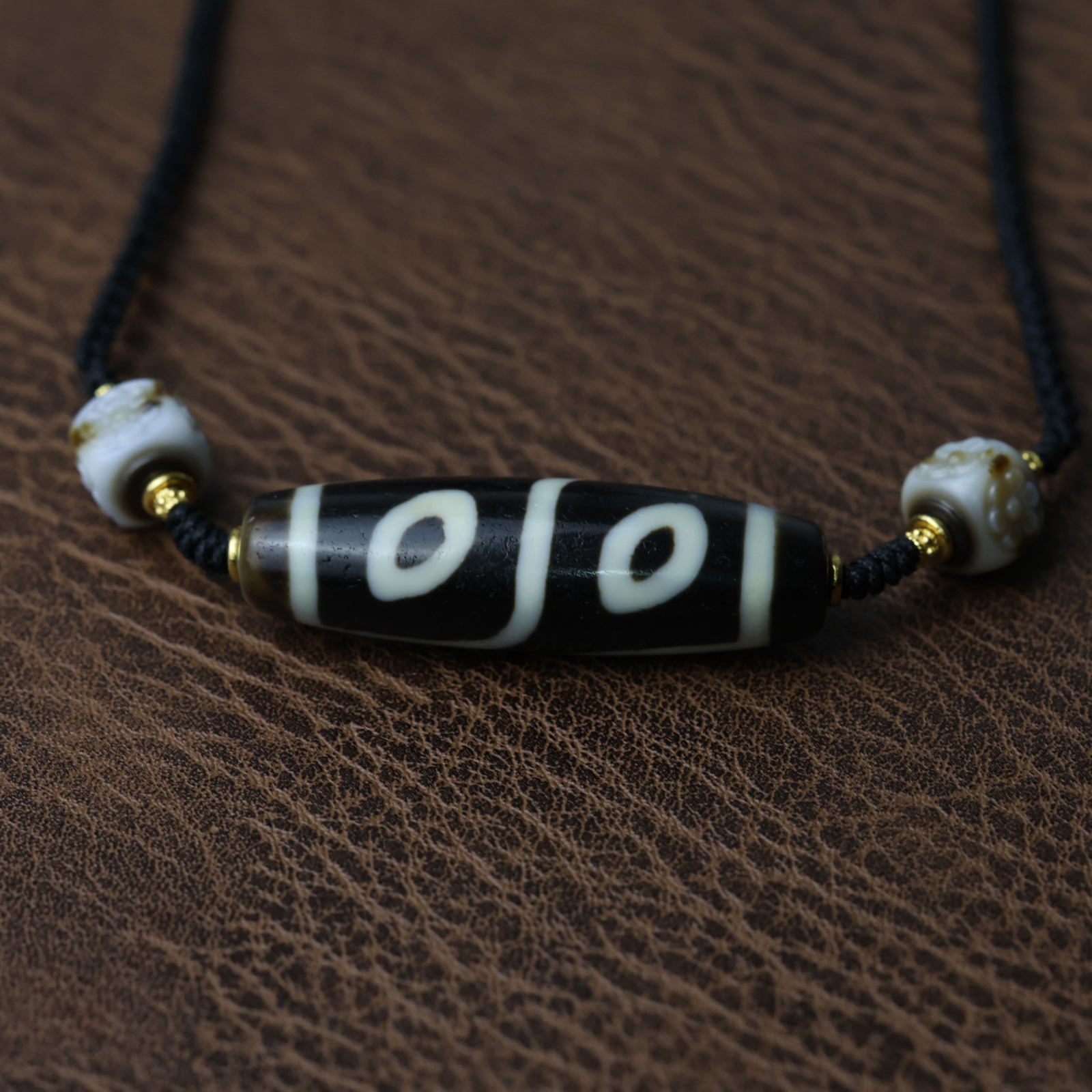 四凤眼天珠锁骨链真品男女同款时尚百搭约42*12mm