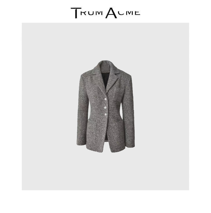 TrumAcme~【报社主理人】厚磅羊毛老钱风四口袋领中长款外套