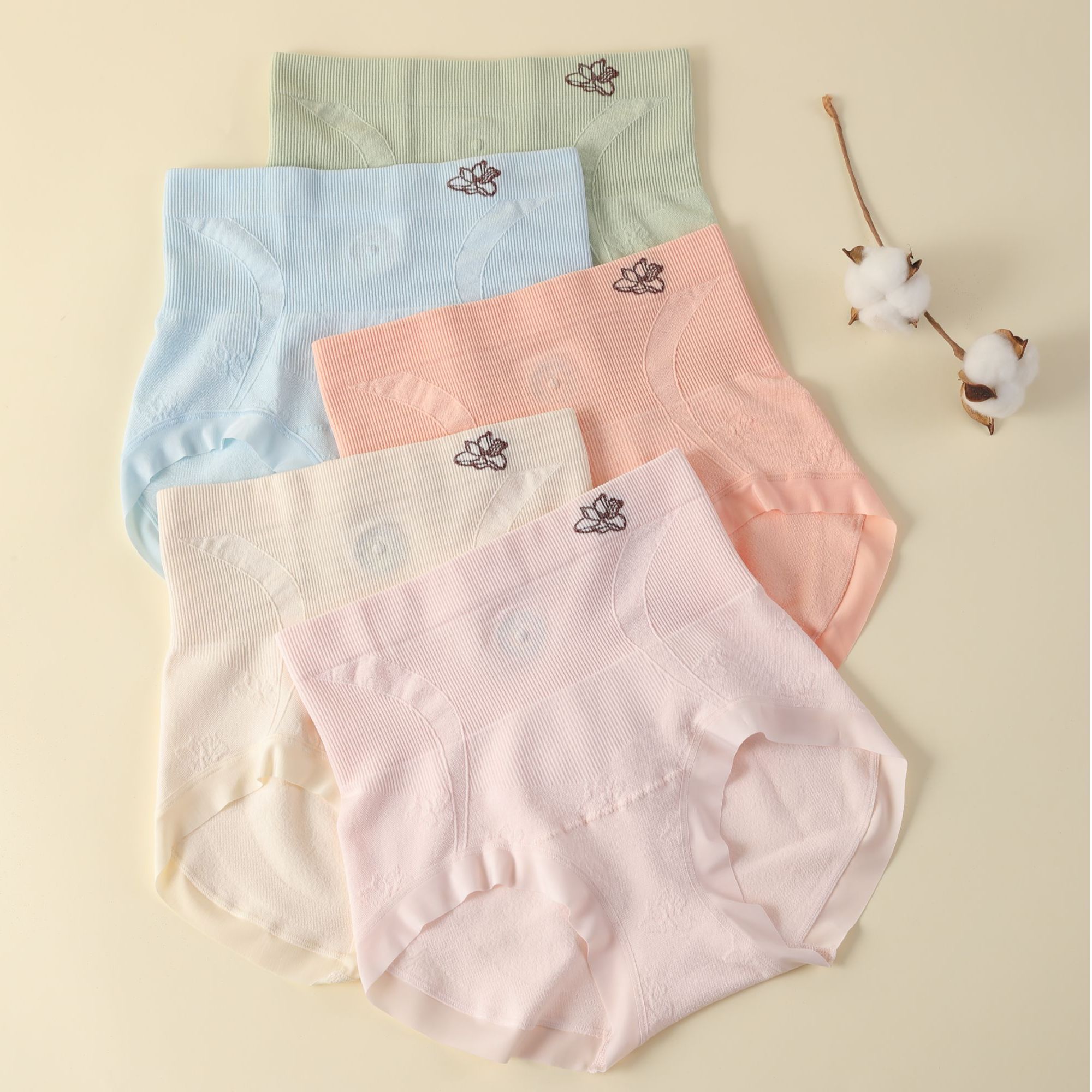 A光变莲花温变底档女士高腰收腹内裤QG3058