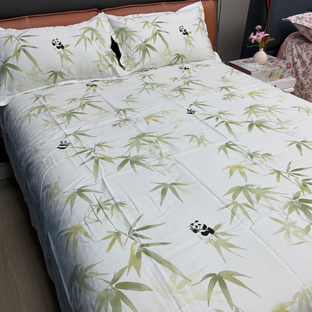 z夏季必备粗布软凉席（翠竹）床单款加厚原棉粗布三件套防滑透气