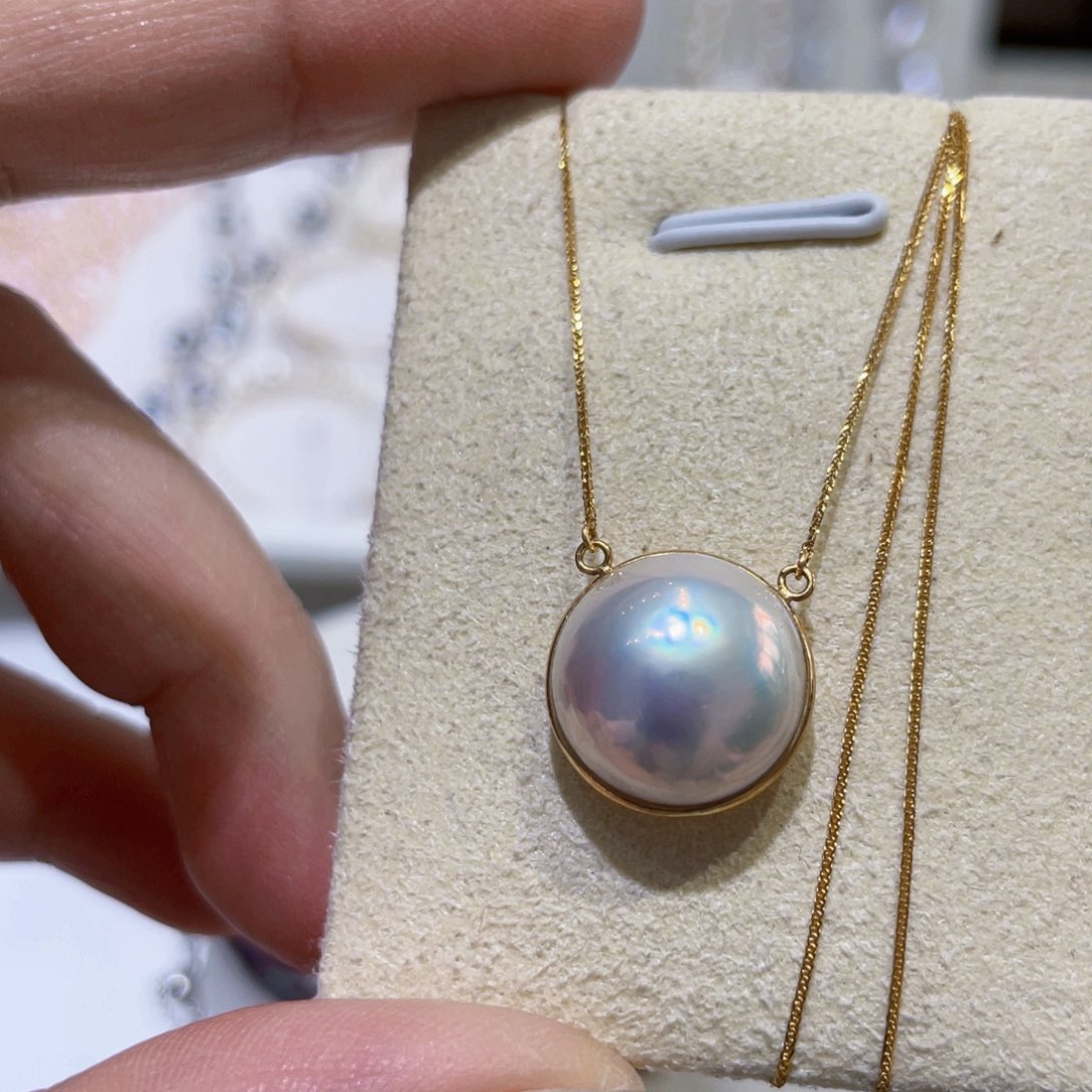 拼合珍珠（马贝珠）颈饰未镶嵌