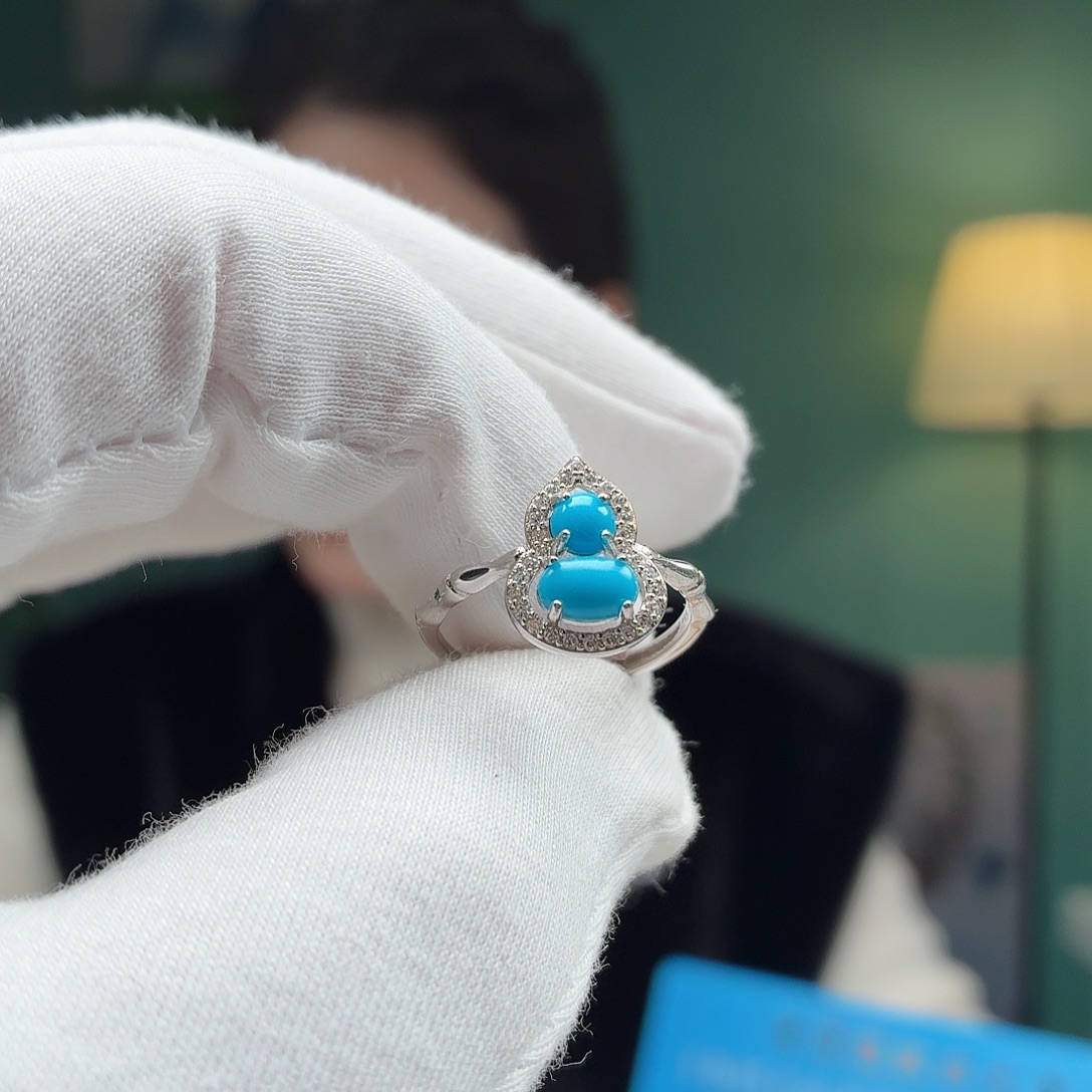 绿松石银S925镶嵌珠宝奇石