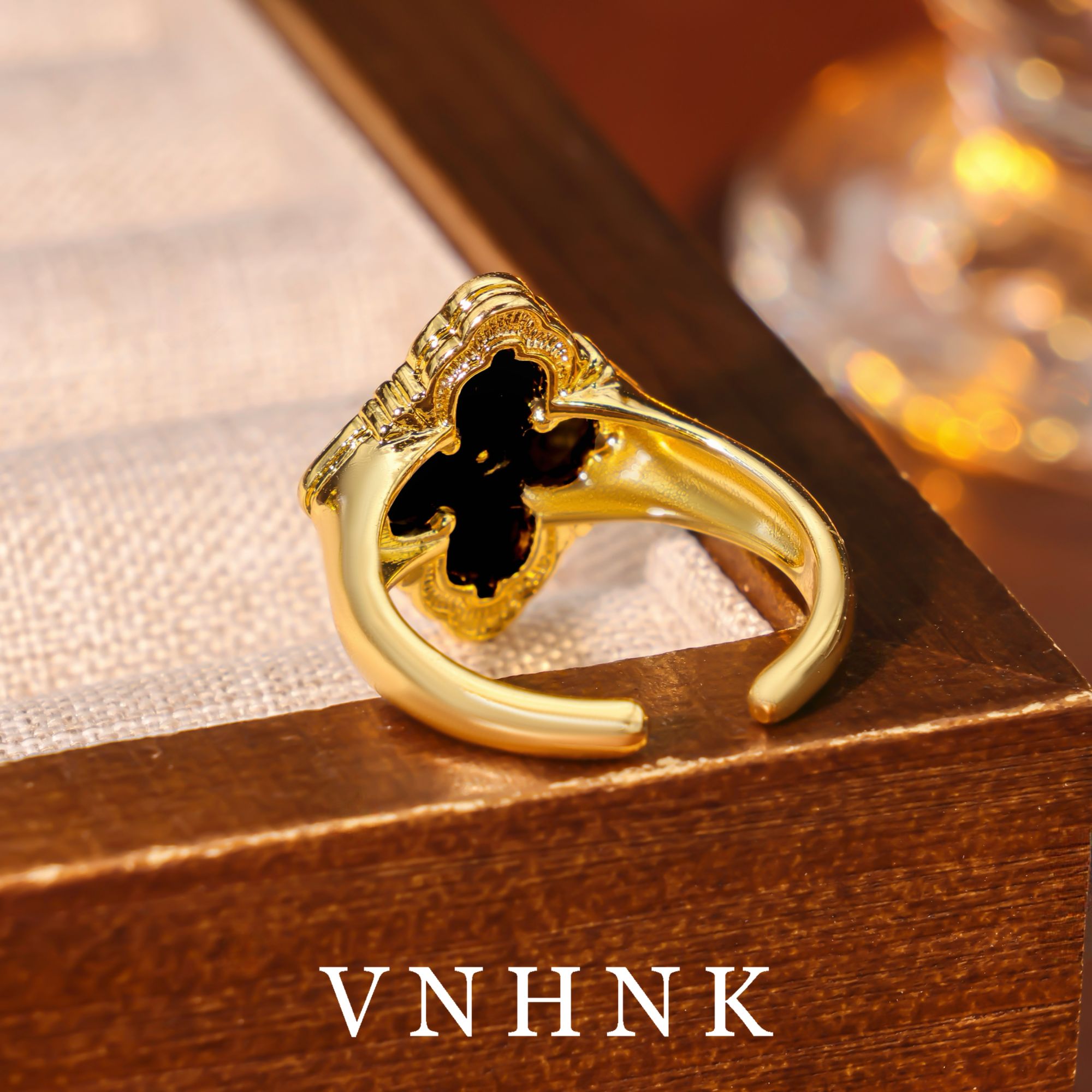 铜合金贝壳戒指 美可儿   M133   金色时尚百搭戒指