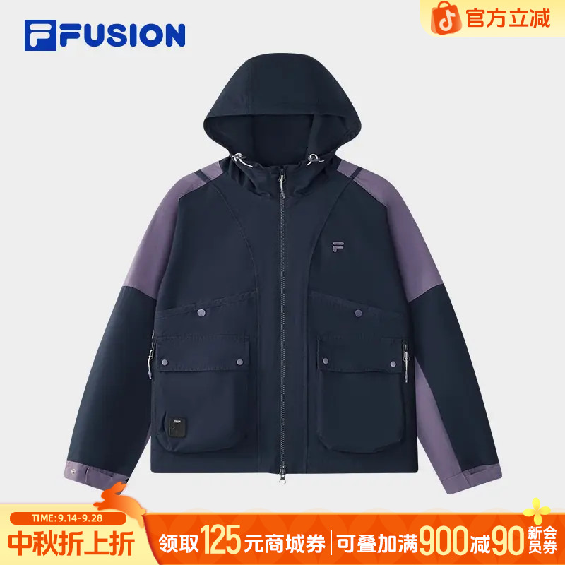 斐乐女款时尚宽松户外运动休闲潮流梭织长袖外套T11W543702