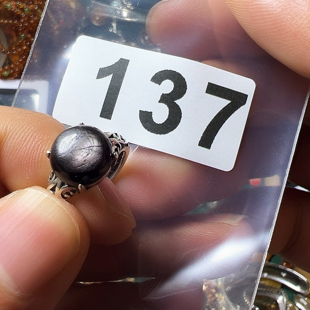 石英质玉戒指银S925镶嵌没***步