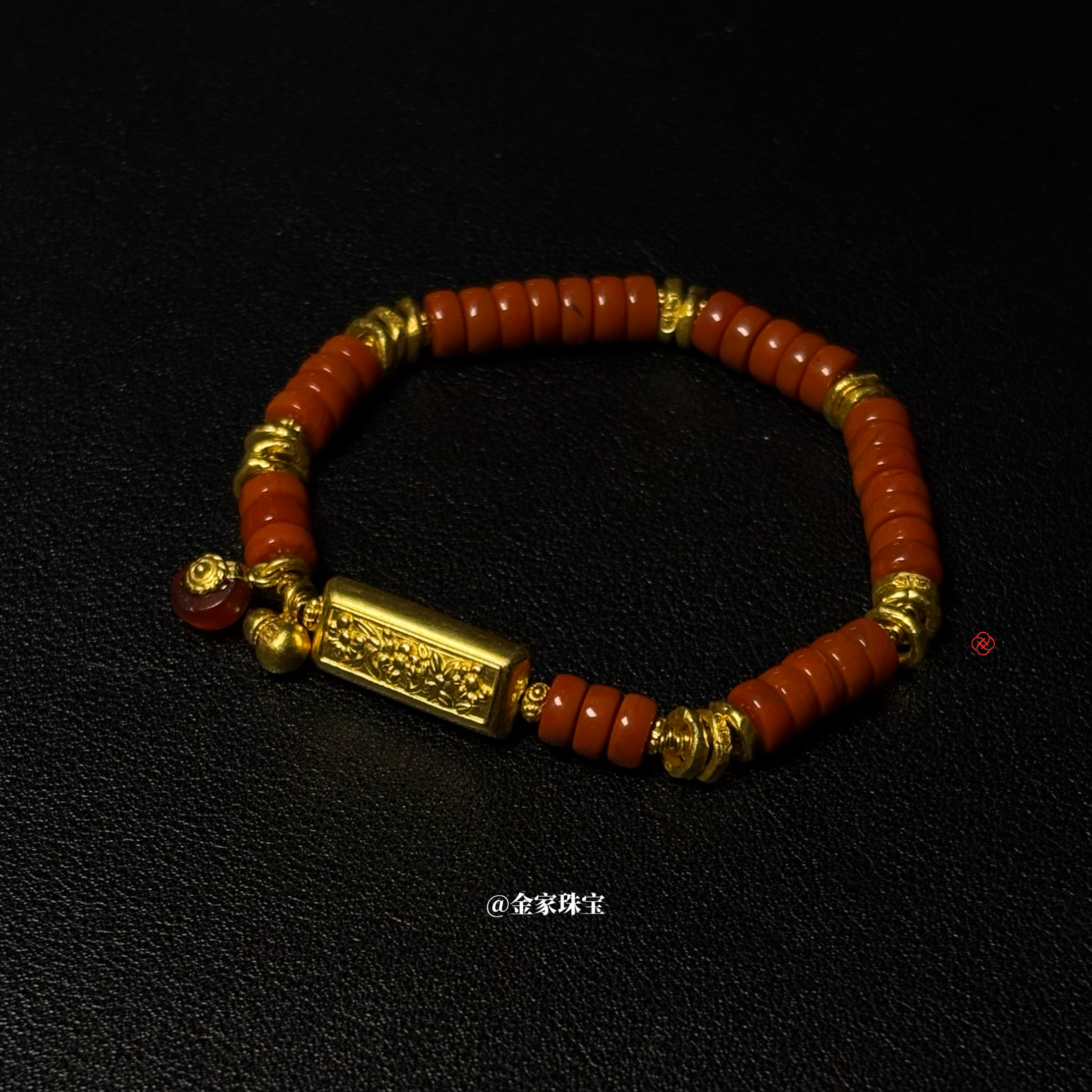 【金家·美珑系列】绯章 设计款手串 黄金足金