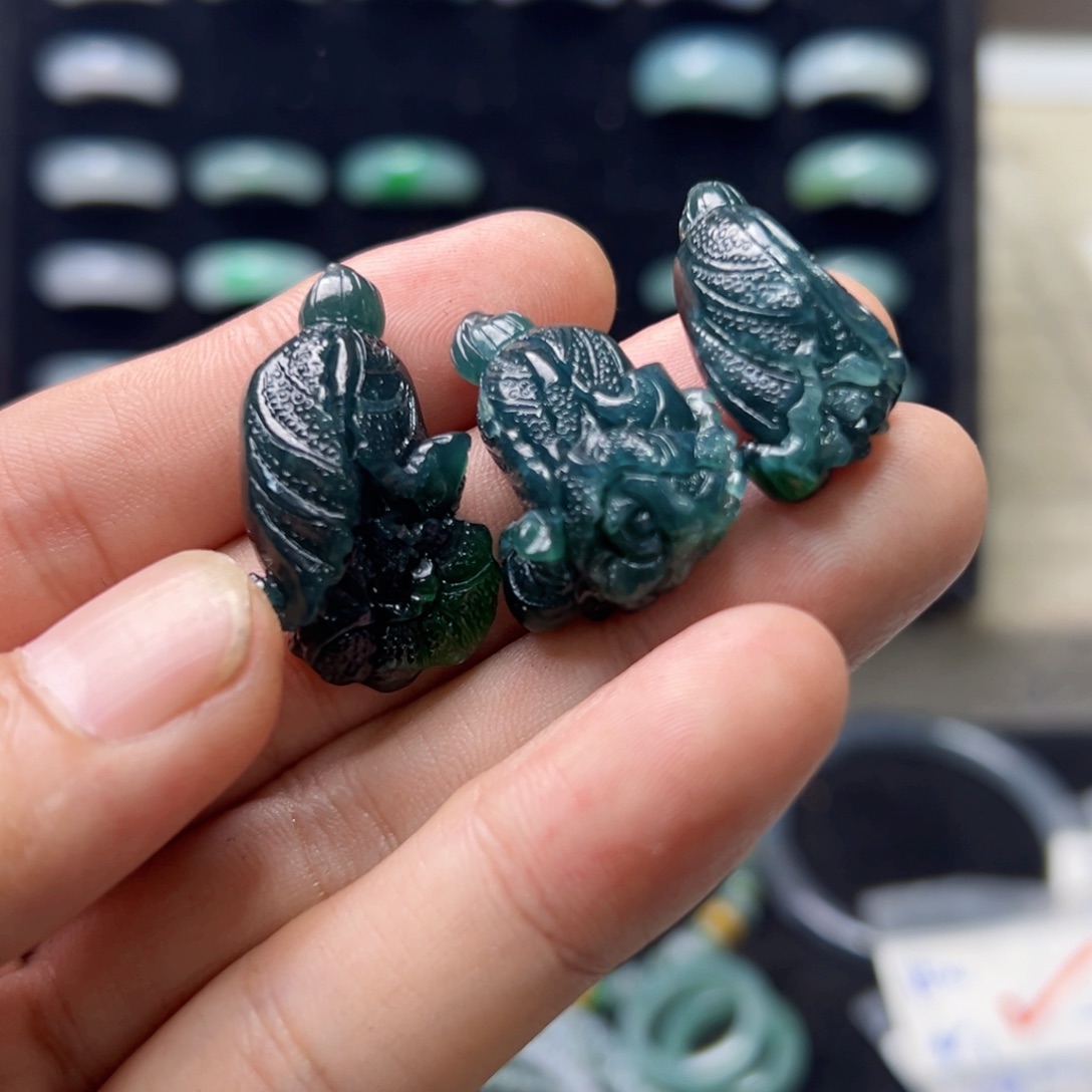 定制翡翠未镶嵌3个打包