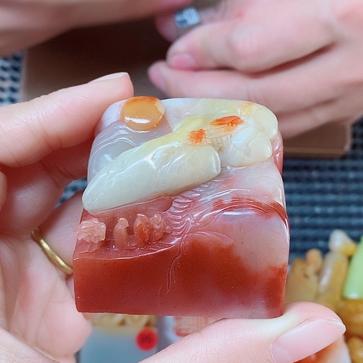 寿山石现场直播手工