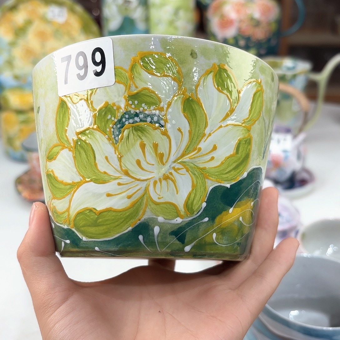 景德镇手绘高温釉下彩陶瓷茶具