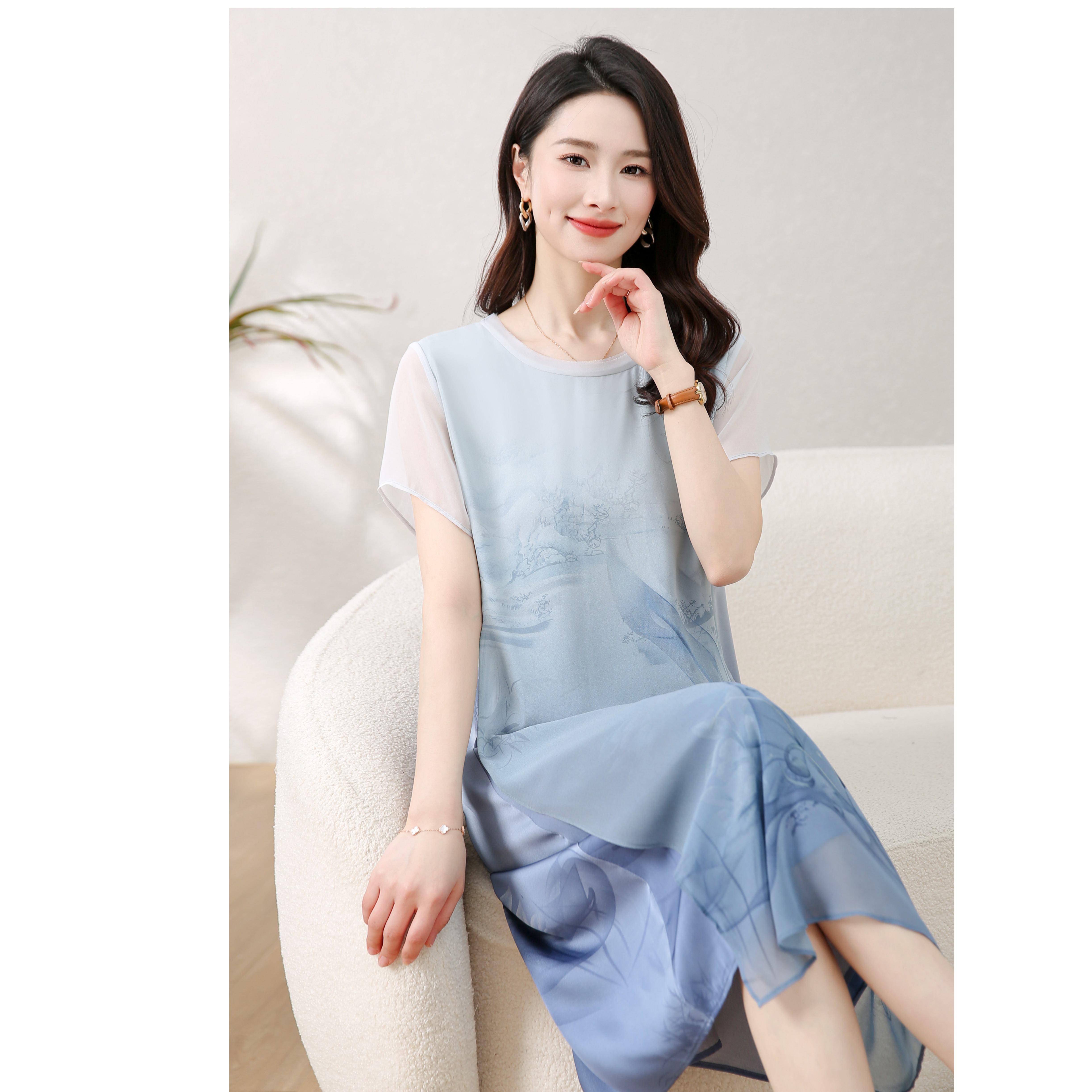 3-3370-33新款舒适时尚休闲连衣裙