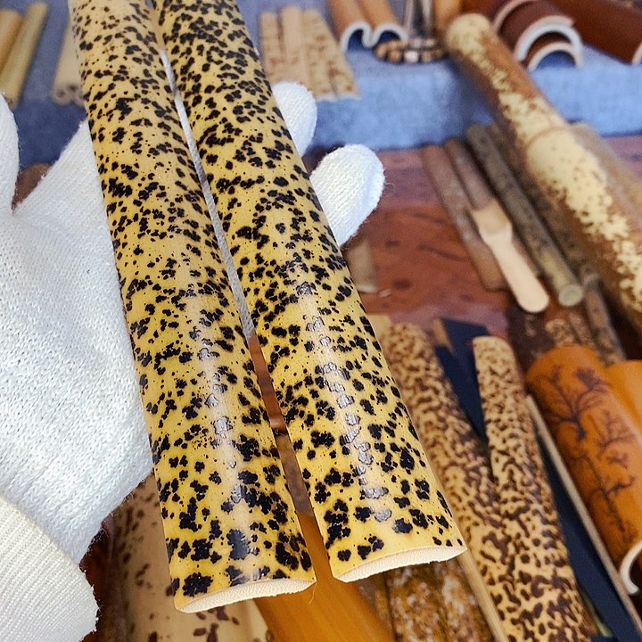 ?*Y凹凸感芝麻扇料一对