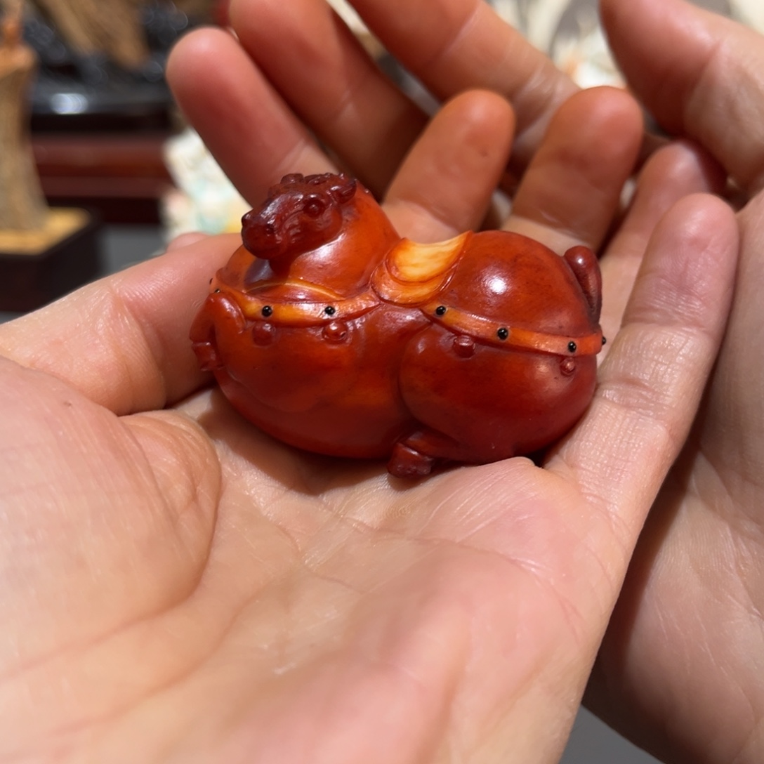 咖***️鹿骨手串/手链鹿角雕刻工艺手把件