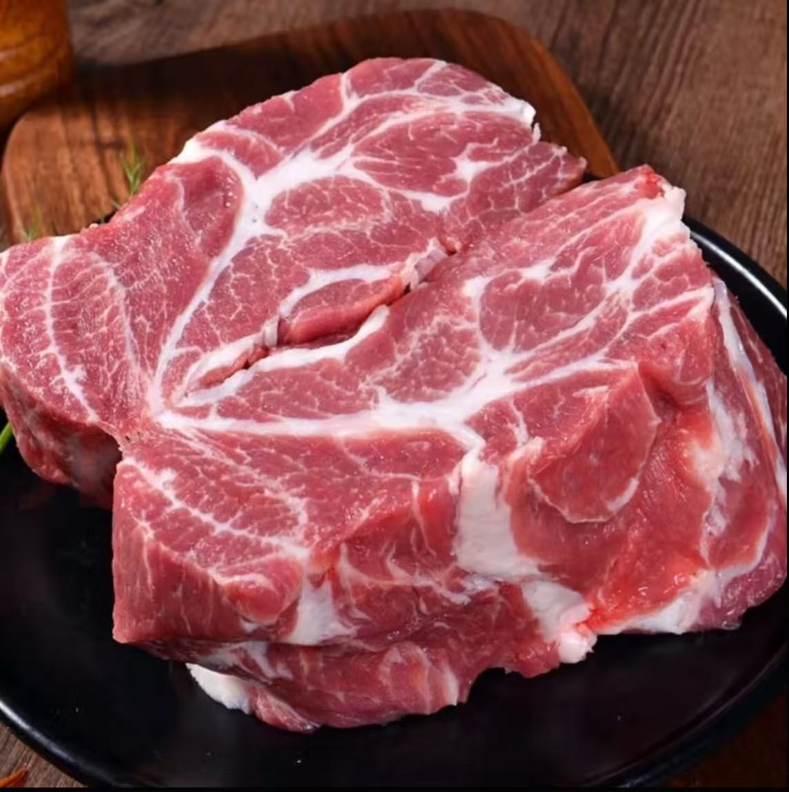 沂蒙山黑土猪梅花肉精品梅花肉煎烤涮火锅原材料冷链包邮