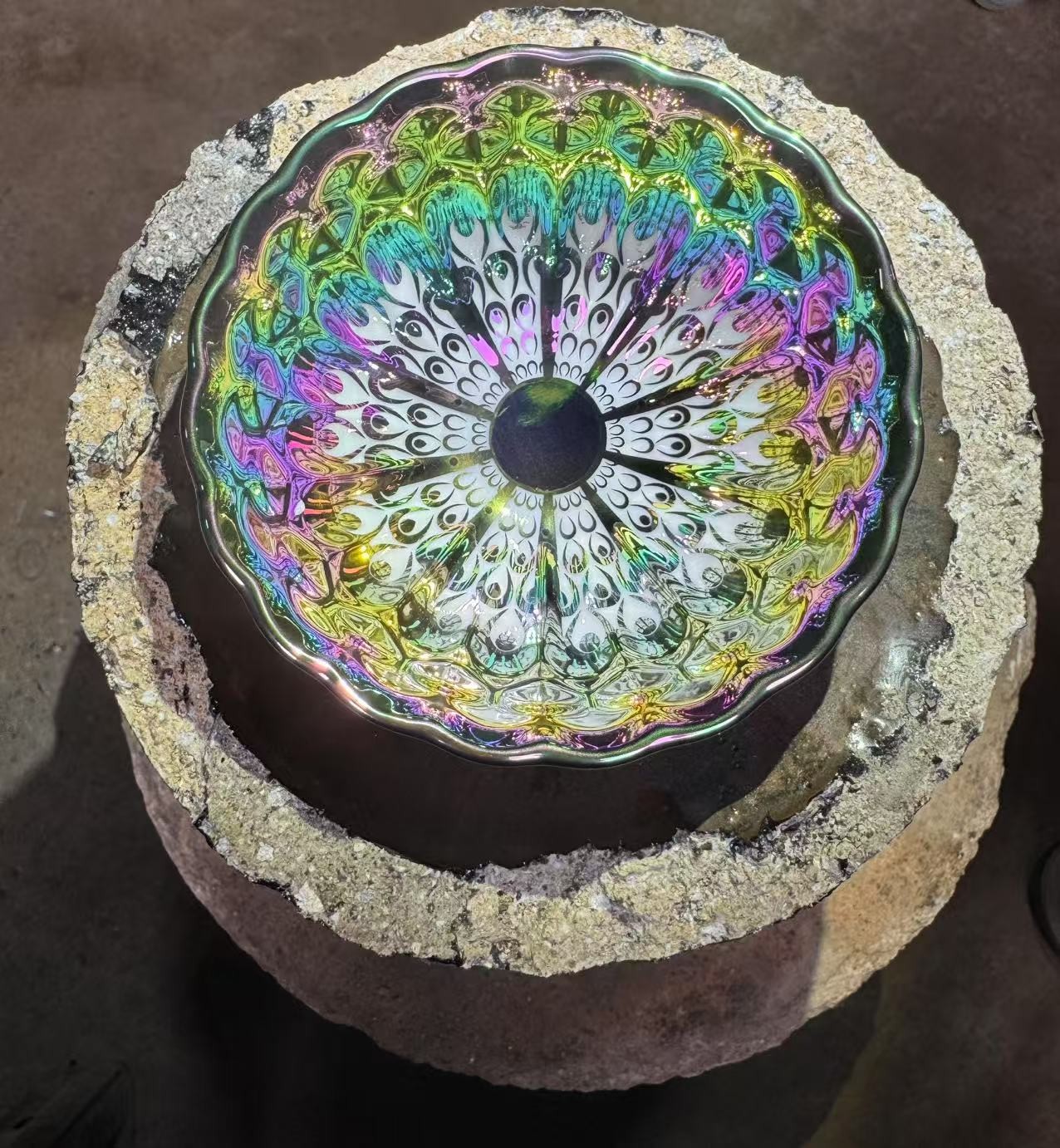 建盏主人杯 七彩孔雀