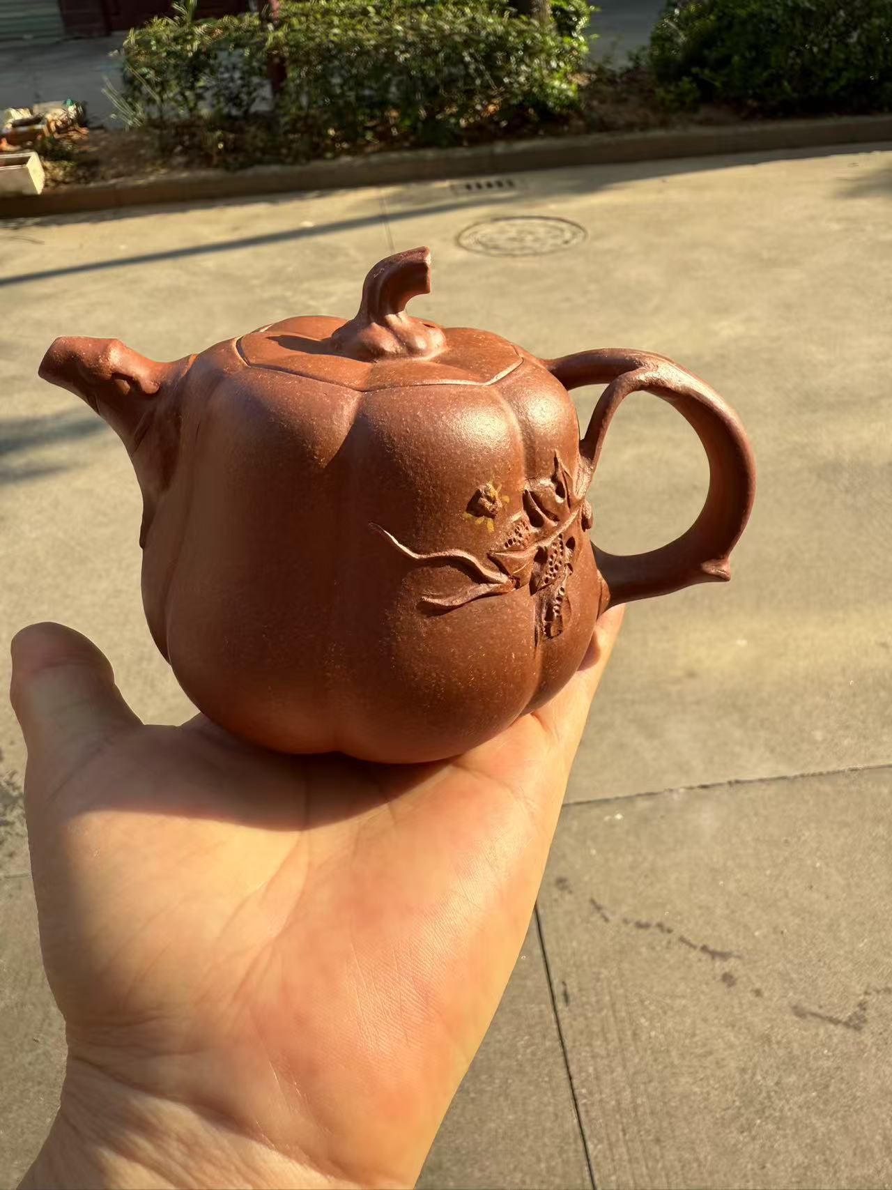 320cc降坡泥七叶高南瓜紫砂壶泡茶壶泥壶茶具