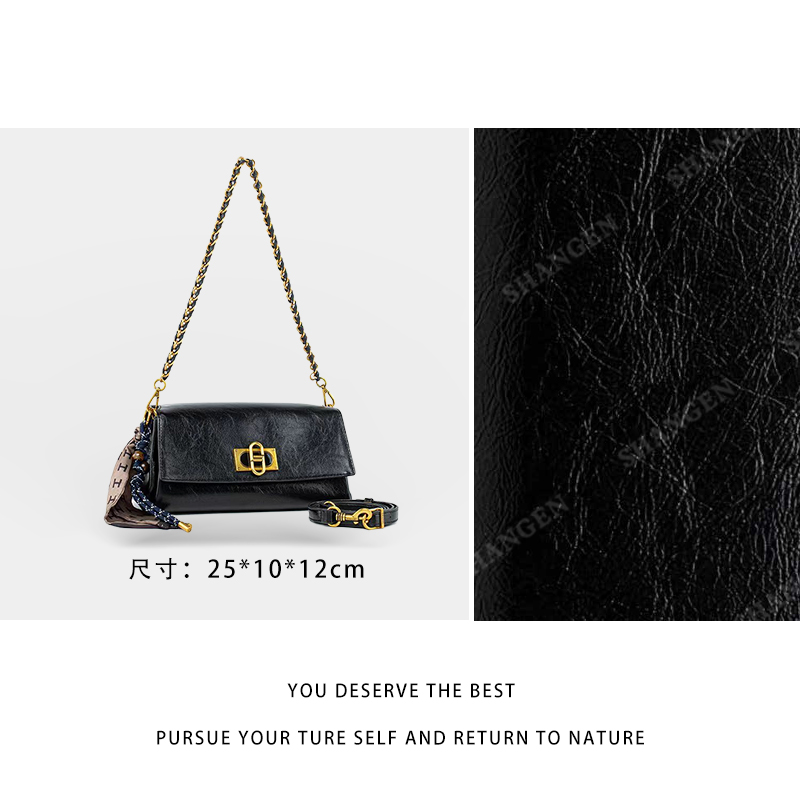 【尚恩CC】QYX-98199-黑色-轻奢百搭手提腋下新款斜跨女包