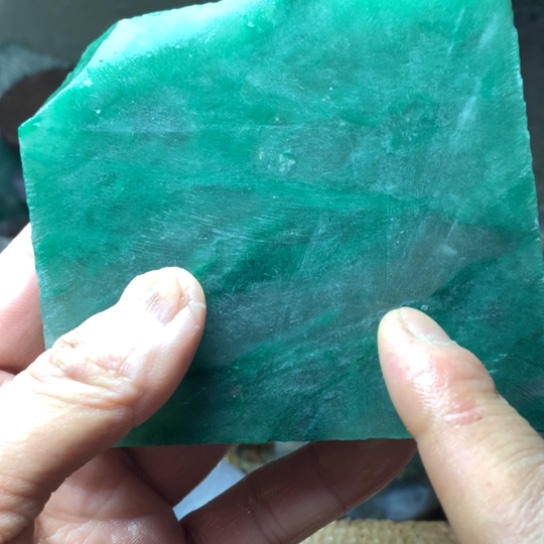 定制石英质玉（非洲翠）天然玉石手镯