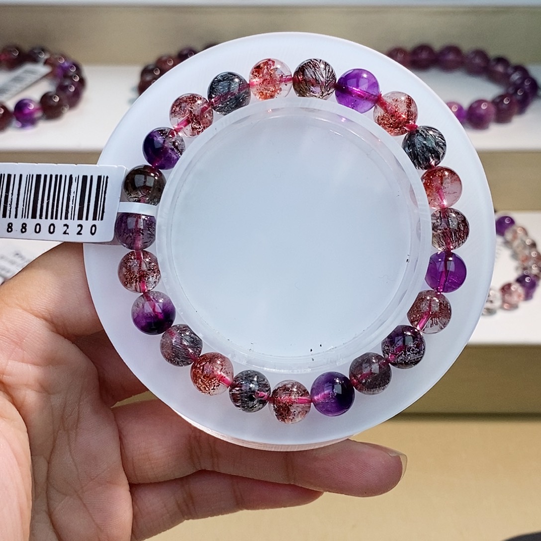 水晶未镶嵌手链黑加仑8