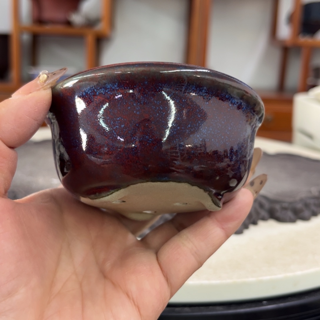 紫砂花盆瑕疵4.5-9。。z