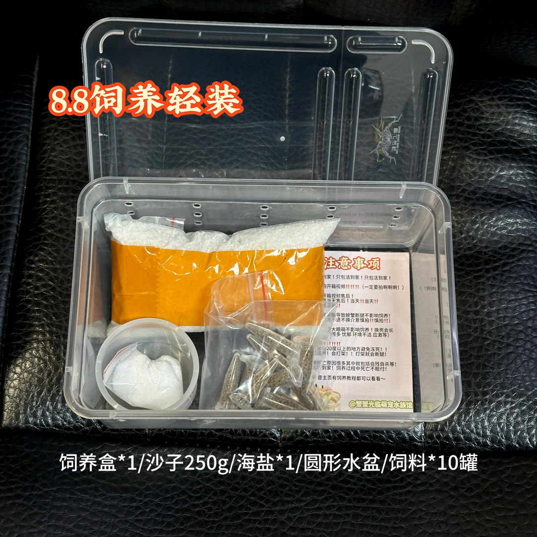 爬宠沙蟹专用透气防逃饲养盒套装懒人萌宠