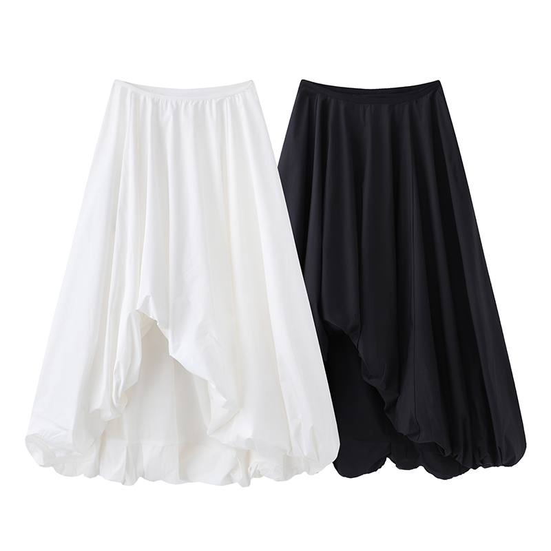 【0411】2025夏季新款不规则设计感中长款半身裙a字裙伞裙女