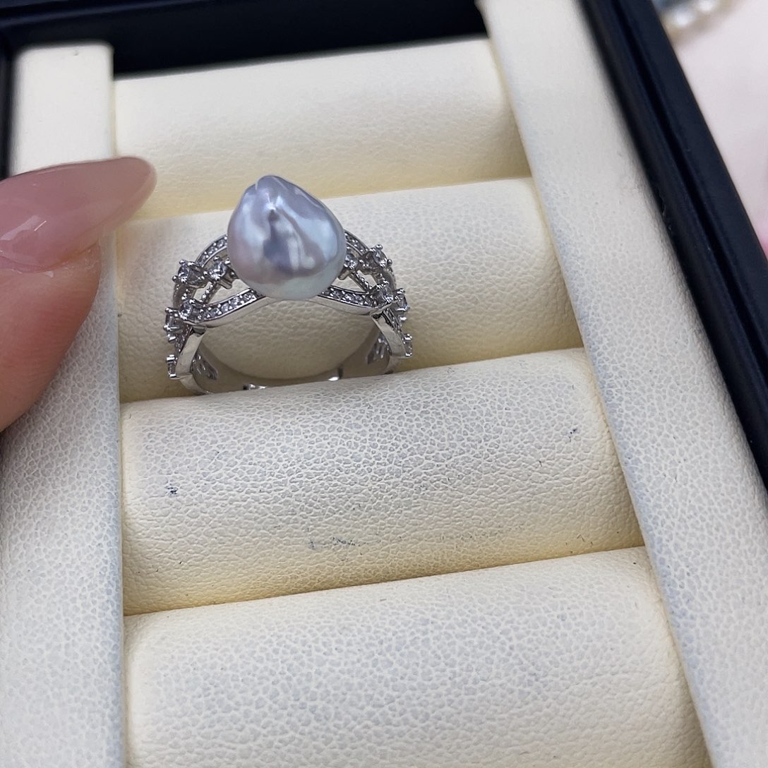 海水珍珠颈饰银S925镶嵌