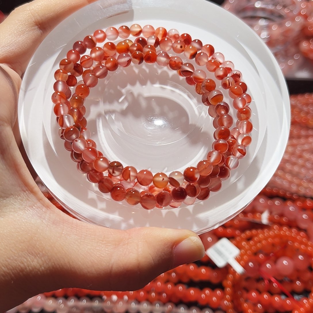 南红玛瑙未镶嵌手链