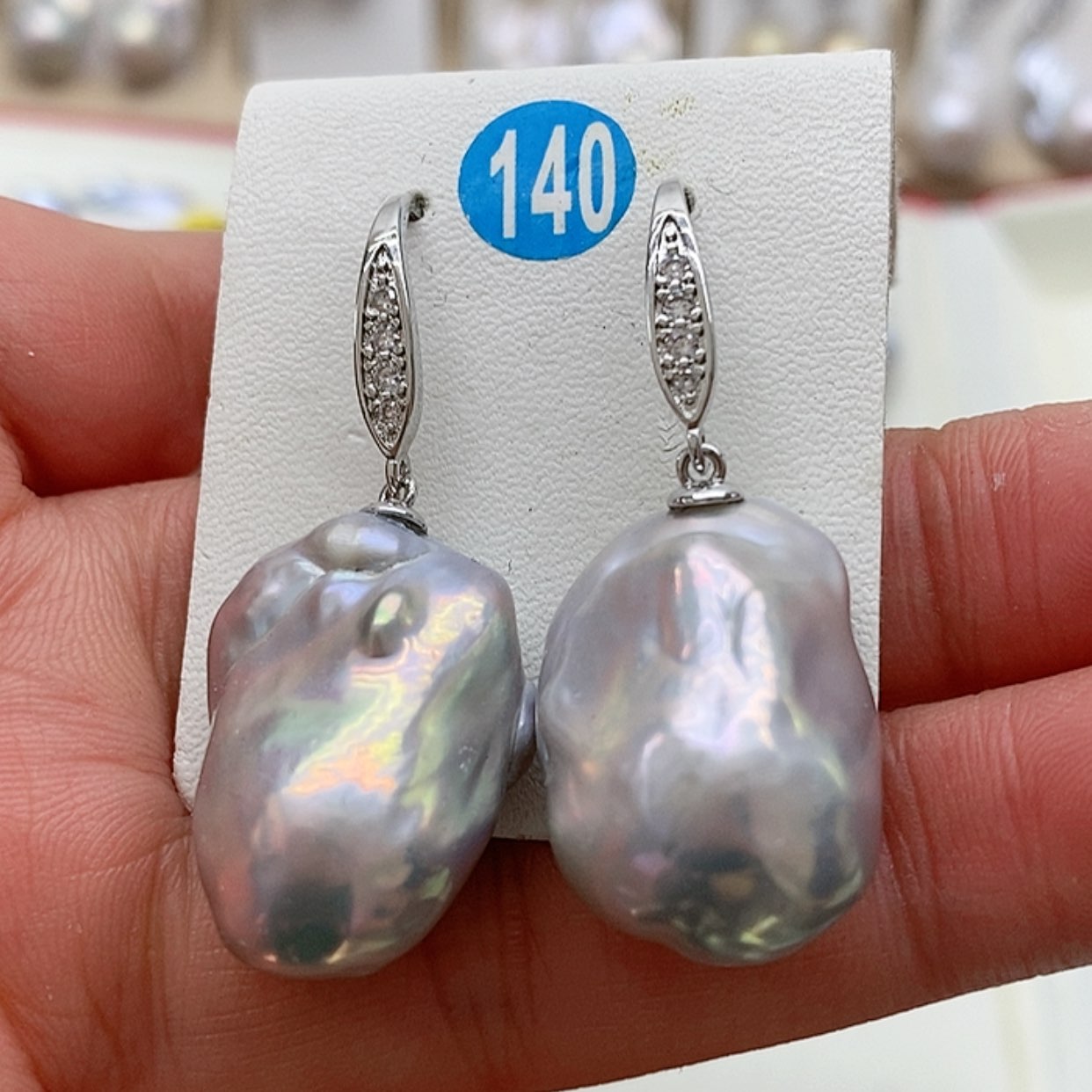 【闪购商品】淡水珍珠耳饰银S925镶嵌