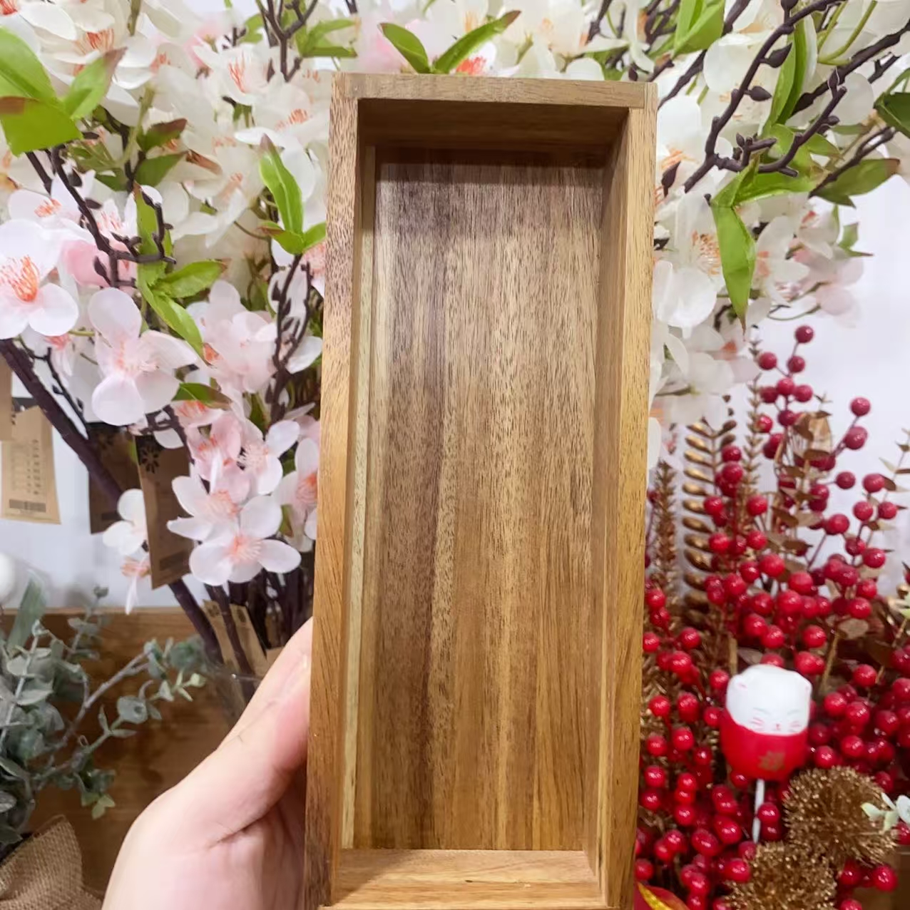 定制款！牛皮纸盒装木制抽屉收纳盒