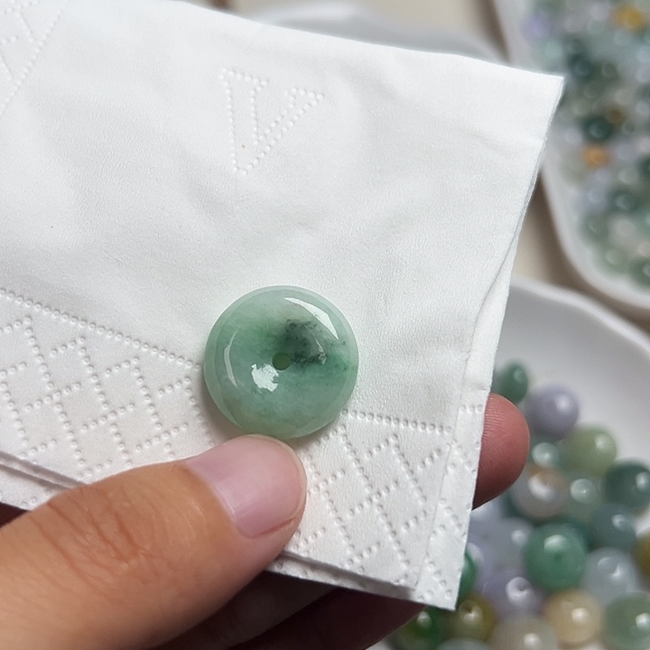 翡翠散珠翡翠平安扣