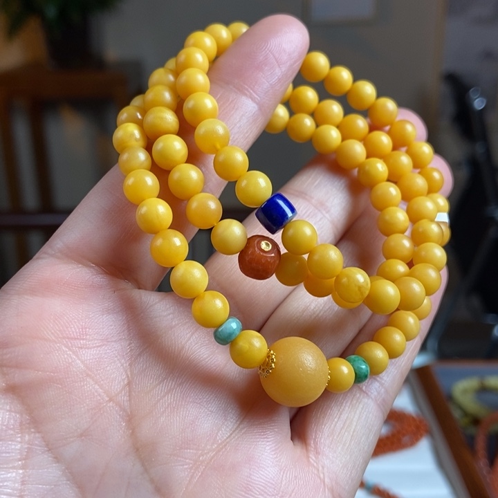 琥珀手链未镶嵌蜜蜡手串6