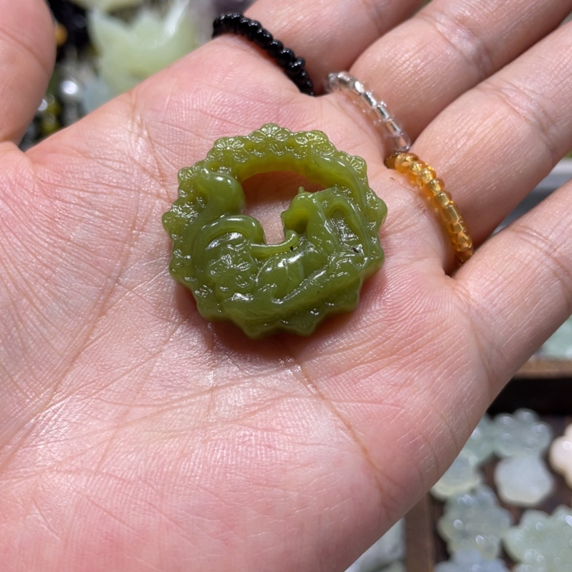 【闪购商品】岫玉颈饰未镶嵌19吊坠