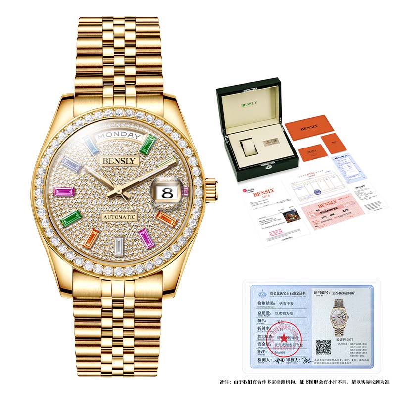 【港口直发G】瑞士注册品牌BENSLY 永恒光芒系列男士机械手表-BY221