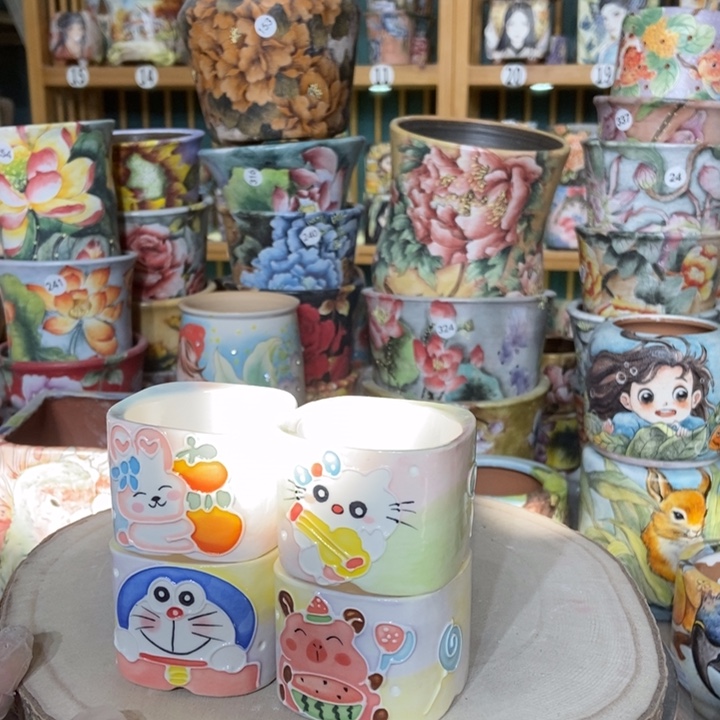 红陶景德镇艺术手绘作品