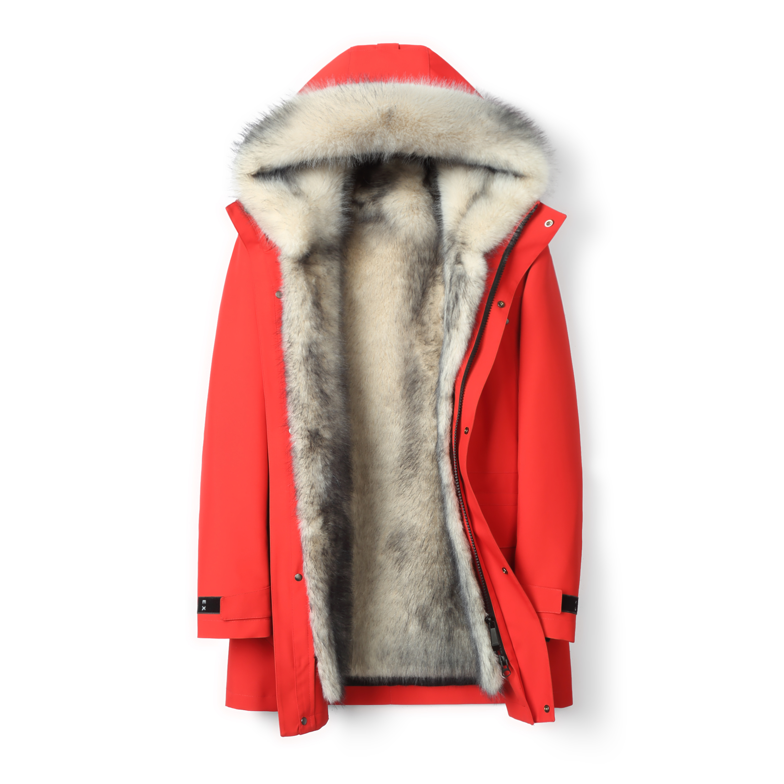 KAISER/凯撒冲锋衣派克服连帽休闲保暖中长款可脱卸内胆新年外套