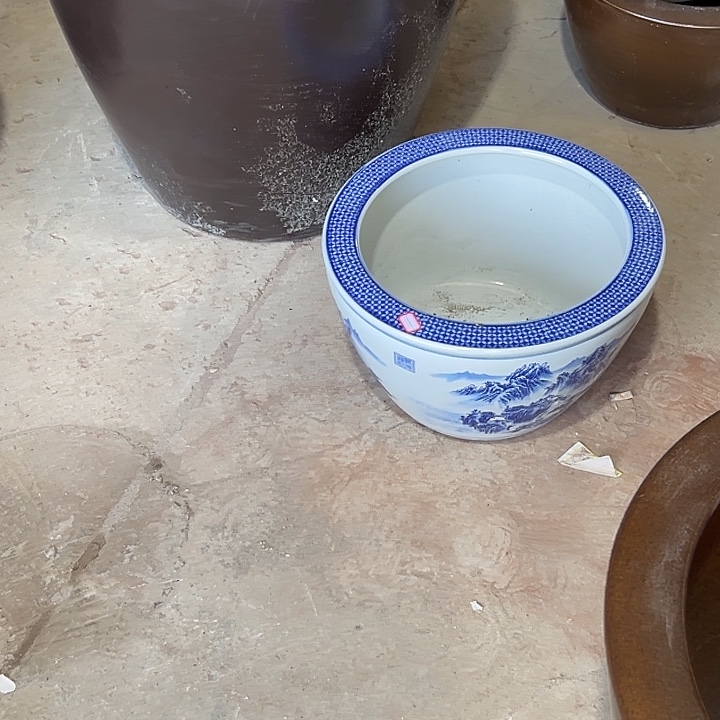 花***景德镇陶瓷鱼缸艺术直径40厘米好25