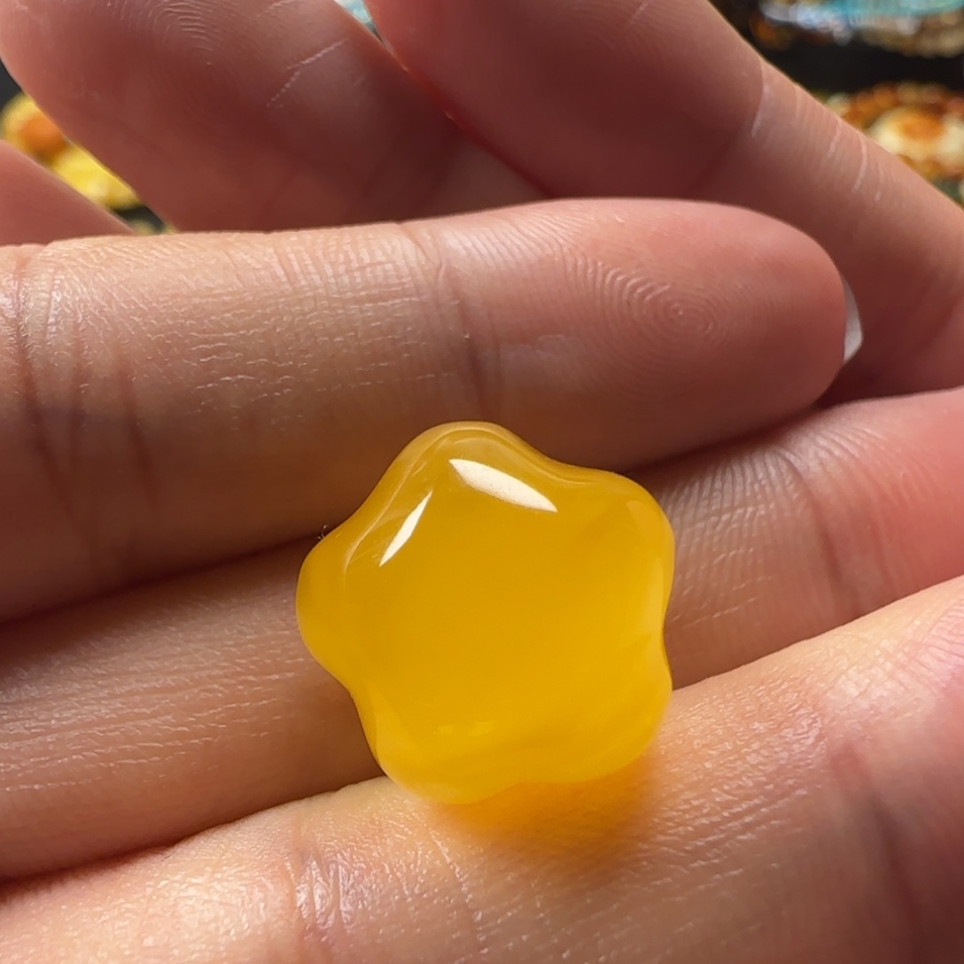 蜜蜡未镶嵌颈饰蜜蜡焦皮料星星（打孔备注不退换）