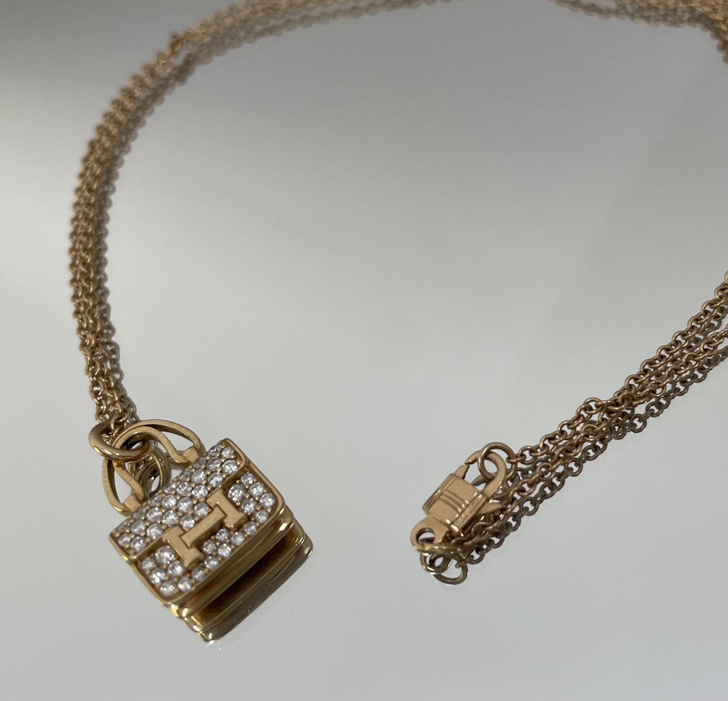 18k钻石康康包项链