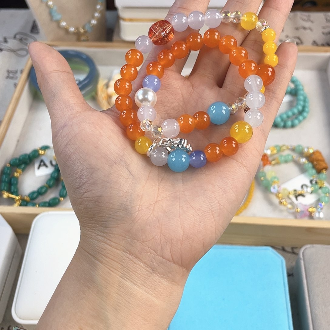 针钠钙石银S925镀金镶嵌手饰